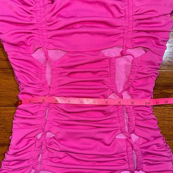 NWT Revolve NBD Hot Pink Diem Bodycon Cutout Mini Dress Barbiecore Size Small - Picture 16 of 16